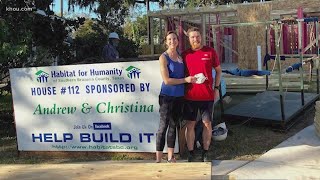 Houston couple donates wedding gifts to Habitat for Humanity, helps build home in Lake Jackson