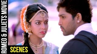 Romeo & Juliets Malayalam Movie Scenes | Allu Arjun Flirts with Amala Paul | Catherine Tresa | DSP