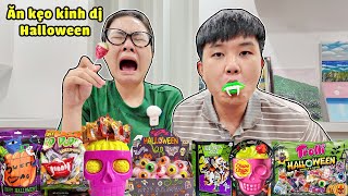 bqThanh Và Ốc Ăn Thử Tất Cả Các Loại Kẹo Kinh Dị Của Halloween....