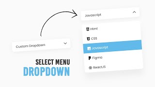 Custom Select Menu Dropdown using Html CSS \u0026 Vanilla Javascript | Dropdown Menu @OnlineTutorialsYT