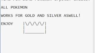 Pokemon Crystal(PC):Wild Pokemon Modifier Codes Pokemon Crystal(PC):Wild Pokemon Modifier Codes