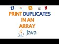 Leetcode 442 | Find duplicate elements in an array in Java