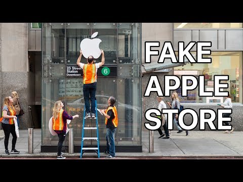 Waiting in Line for the iPhone X at a FAKE Apple Store Waiting in Line for the iPhone X at a FAKE Apple Store