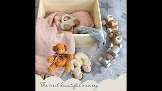 Giftnal Personalized Baby Keepsake Box, Baby Memory Box, Baby Keepsake Trunk, best gift for new baby