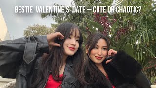 GALENTINE’s VLOG ❤️ | CAFE VISIT | Sleepover \u0026 Whisper CHALLENGE !