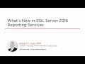 Course Preview: What's New in SQL Server 2016 Reporting Services