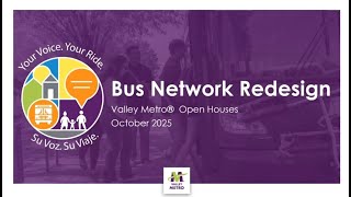 Bus Network Redesign Webinar - November 5, 2025