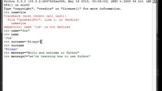 Tutorial 1: An Introduction to Strings in Python