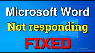 [Fixed] How To Fix Microsoft Word Is Not Responding | MS word not opening  , not starting on Windows