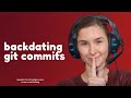 backdating git commits