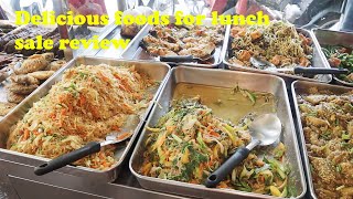 Delicious foods for lunch sale review | មើលការលក់ម្ហូបឆ្អិនសំរាប់អាហារថ្ងៃត្រង់