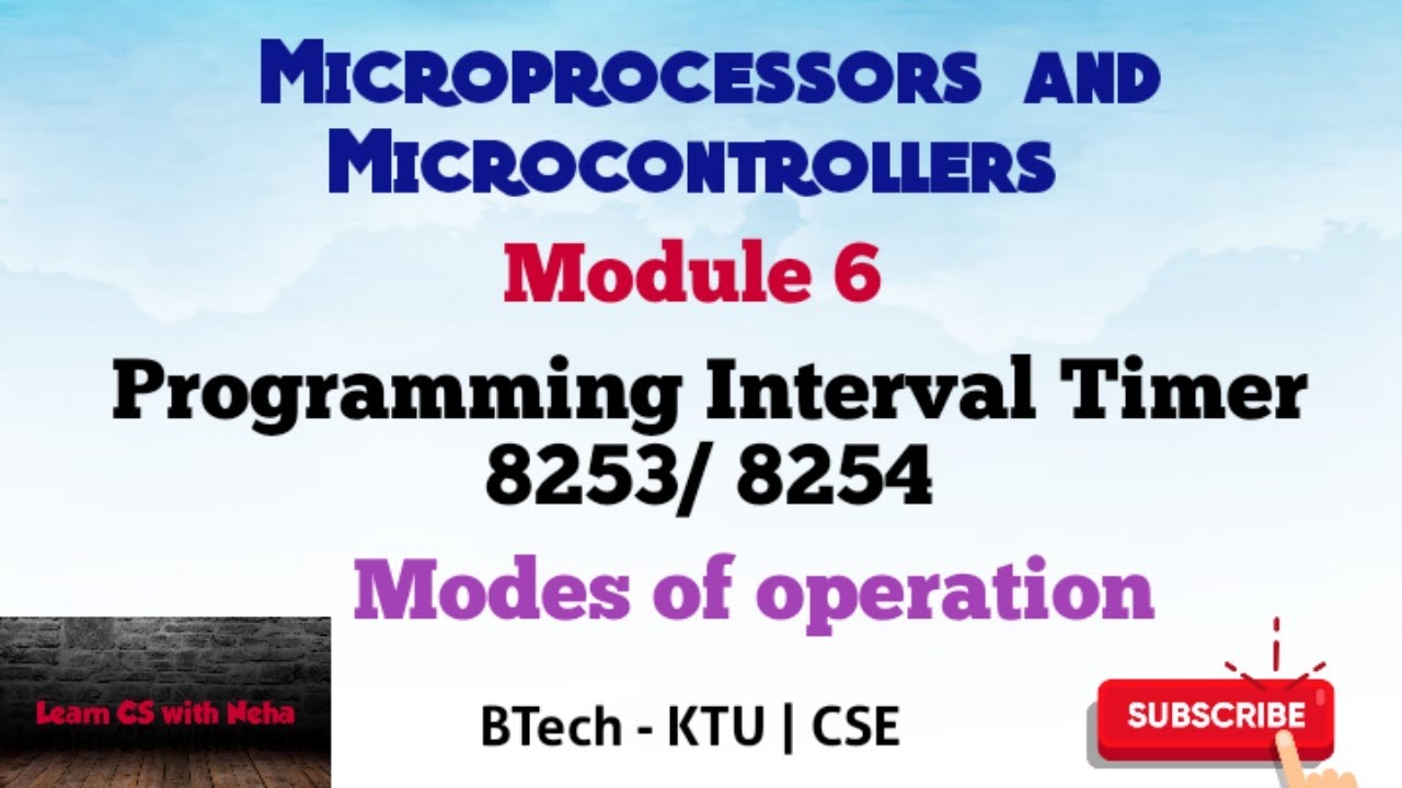 KTU CS305 Microprocessors And Microcontrollers | Module 6| 8253/8254 ...