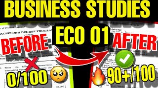 Eco 01 Most Important Questions🔥 | How to Score 100% in Business Studies | ECO 01🔥