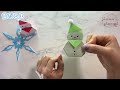 【クリスマス折り紙１枚】雪だるま2種類の作り方⛄how to make paper snowman 雪だるま 雪人 눈사람 christmas snow 折り方 おりがみ origami 紙 종이