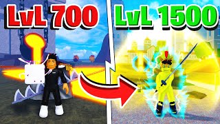 UPEI DO 700 AO 1500 NO BLOX FRUIT SENDO UM PIRATA - ROBLOX O FILME