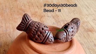 Bead - 11 | #30days30beads | Bead Series #paintedearthbyneha #terracottajewellery