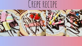 එකම පිටි මිශ්‍රණයෙන් crepes වර්ග 4 ක් | How to make crispy crepes |