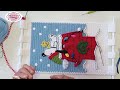 tapiz de snoopy en navidad snoopy christmas wall hanging intarsia presentación y materiales