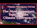 The Most Important Topics of the Climate Emergency