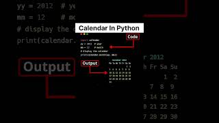Don't Make Calendar In Python #coding #tech #programming #ai #python #hacker#computer #hack #viral