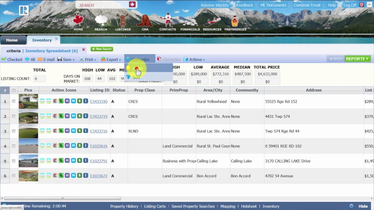 Listing Inventory Youtube