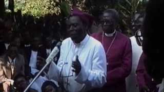 Bishop Kauma speaking at a reception for Kabaka of Buganda 1993