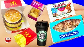 16 DIY MINIATURE FAST FOOD REALISTIC HACKS AND CRAFTS AND MORE DIY CRAFTS FOR BARBIE DOLLHOUSE !