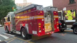 FDNY SQUAD 18 BEING SWAPPED OUT INTO A SPARE RIG WHILE IT UNDERGOES IT'S ANNUAL INSPECTION.