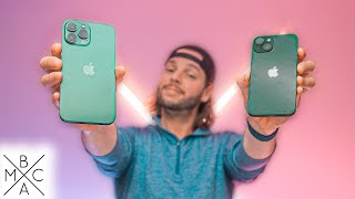 GREEN iPhone 13s: UNBOXING & COMPARISON!