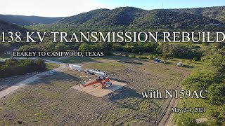 S-64F | Erickson Inc. | Irby Construction | Leakey, Texas | 138kv Transmission Rebuild | 4 May 2021