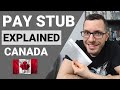 My PAY STUB in CANADA // PAYROLL DEDUCTIONS - Income TAX, CPP & EI // Canadian Tax Guide Ch 12