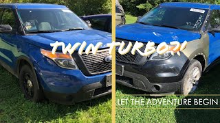 Rebuilding a wrecked Twin-Turbo Police Ford Explorer Interceptor Build