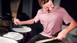 Saturday Night's Alright For Fighting - Elton John (drum cover) age 12