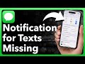 How To Fix Text Message Notifications Not Showing On iPhone