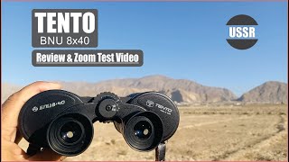 TENTO 8x40 USSR Binocular Review and Zoom Test Video