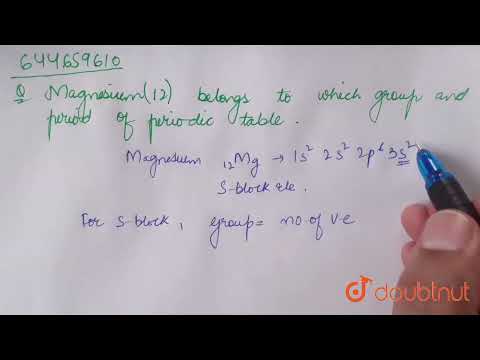 What group and period is magnesium?