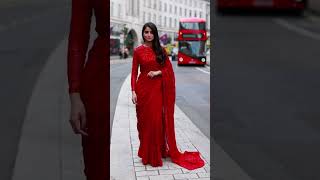 Trending red saree in 2024🔥😱// #saree #sareefashion #redsareelook #shortsvideo #shorts #viral