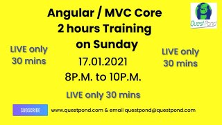 Angular with MVC Training | Angular & MVC Core | Angular & MVC Tutorial | .NET Core Training