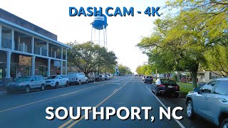 🚗 Cruise Through Coastal Charms: Exploring Southport, North Carolina in 4K! 🌴