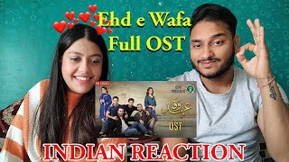 Ehd-e-Wafa OST | Ali Zafar, Asim Azhar, Sahir Ali Bagga & Aima Baig | Indian React