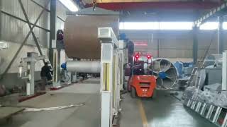 2880 type tissue paper making machine preassembly in workshop to Ecuador