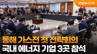 동해 가스전 첫 전략회의…국내 에너지 기업 3곳 참석 / 연합뉴스TV (YonhapnewsTV)