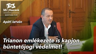 Trianon emlékezete is kapjon büntetőjogi védelmet!