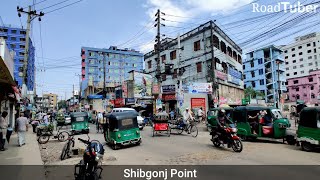 Sylhet City Walk 4K | Mirabazar to Shibgonj Point | Road Tuber