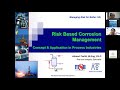 Webinar RISK BASED INSPECTION