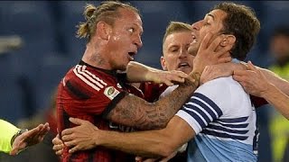 The 10 WORST FIGHTS in Football History ● Fouls, Brutal Tackle & Red Cards