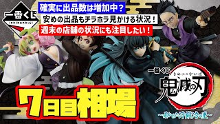 【相場情報】7日目相場！確実に出品数は増加中！？安めの出品もチラホラ出ている状況！週末の店舗状況にも注目です！⼀番くじ 鬼滅の刃 〜暴かれた⼑鍛冶の⾥〜