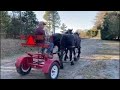 DRAFT HORSES // Pioneer Forecart modification and then taking the Percherons out for a drive