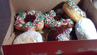 Merry Christmas From My Family To Yours. Tim Hortons Holiday Donuts.🎄🍩