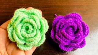 ✨Crochet Flower Tutorial♡♡ How to Make a Crochet Flower 💫 Easy and Simple Steps 🌼 Beginners Friendly